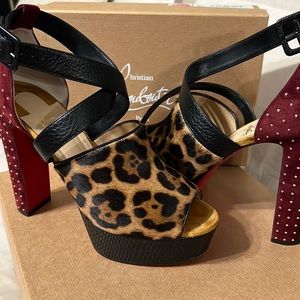 Christian Louboutin leopard platforms